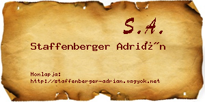 Staffenberger Adrián névjegykártya